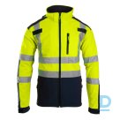 Darba Jaka Softshell Jacket HI-VIS FLASH Brixton Safety Workwear Yellow Lietus Vēja Droša Drošības Darba Apģērbs