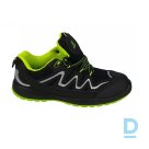 Darba Kurpes Sneakers Ādas URG 224 S1 SRC Safety Footwear Antistatic Breathable Reflective Black Green Drošības Darba Apavi