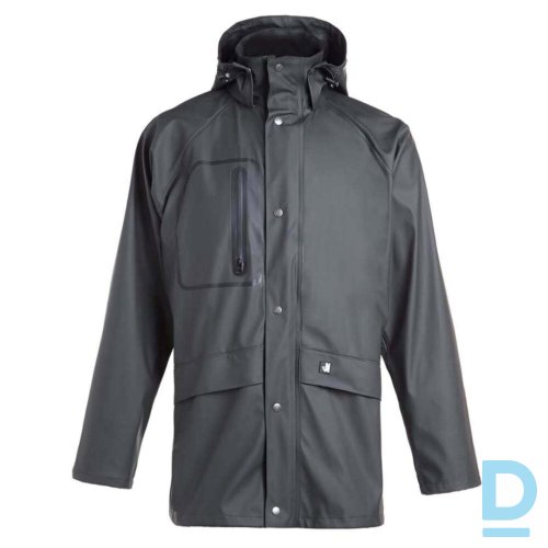 Darba Jaka Pagarināta Lietus Ūdensdroša TUNA Nine Worths FlexyDry Rain Coat Jacket Waterproof Unisex PU PVC Olive FRANCE Darba Apģērbs Specapģērbs