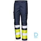 Work Pants for Welders Flame Resistant Antistatic HI-VIS SUPERTECH SIR Navy Blue Yellow ITALY Work Wear Special Clothing