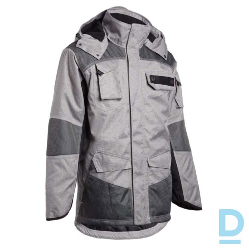 Darba Jaka Parka Ūdensdroša GUILLAUMET Nine Worths Multipocket Longer Back Oxford Tech Ripstop PU Waterproof Grey FRANCE Darba Apģērbi