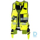 Work Vest with Hanging Pockets HI-VIS STRETCH PLUS Elestic Reflective Canvas Multipocket Fluo Yellow Black EUROPE Safety Workwear Special Clothing