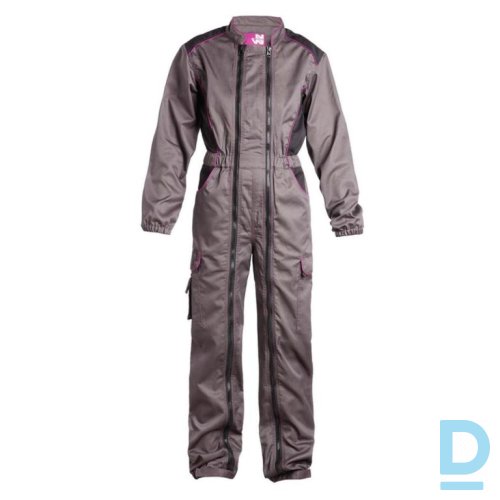 Darba Kombinezons Sievietēm ALICE Nine Worths Work Overalls Multipocket Water Repellent Grey Fuchsia FRANCE Drošības Darba Apģērbs