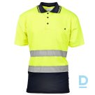 Work Polo Shirt Hi-Vis FLASH Brixton Work Polo Shirt Reflective Safety Workwear Yellow Navy Blue Work Clothing Special Clothing