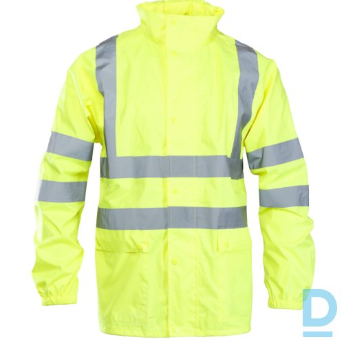 Darba Jaka Lietus Ūdensdroša Hi-Vis GROSVENOR Flash Rain Jacket Waterproof Oxford Polyester Reflective Straps Yellow Drošības Darba Apģērbs Darba Jaka Lietus Ūdensdroša Hi-Vis GROSVENOR Flash Rain Jacket Waterproof Oxford Polyester Reflective Straps Yellow Drošības Darba Apģērbs