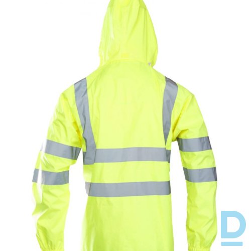 Darba Jaka Lietus Ūdensdroša Hi-Vis GROSVENOR Flash Rain Jacket Waterproof Oxford Polyester Reflective Straps Yellow Drošības Darba Apģērbs Darba Jaka Lietus Ūdensdroša Hi-Vis GROSVENOR Flash Rain Jacket Waterproof Oxford Polyester Reflective Straps Yellow Drošības Darba Apģērbs