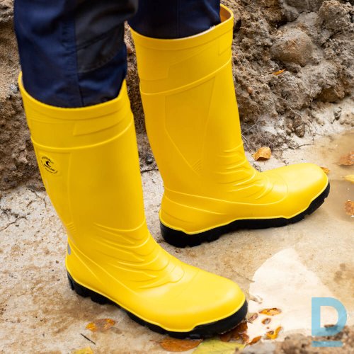 Darba Gumijas Zābaki RONCO CRAFTLAND S5 SRC PVC Boot Wellington ATF Ultra Fresh Yellow GERMANY Drošības Darba Apavi