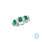 For sale Graff Emerald Cut Emerald and Diamond Wedding Band