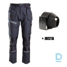 Darba Bikses ar Nokarenām Kabatām PRO Seven Kings Flexi Spandex Safety Workwear Graphite Muguras Augstā Josta Darba Drošības Apģērbs