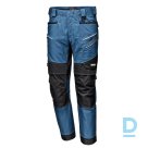 Darba Bikses ar Nokarenām Kabatām SIR PRO CANVAS MC2561 C4 FLEXI Stretch 500D Oxford Airbelt Cordura Dubai Blue Black ITALY Drošības Darba Apģērbs