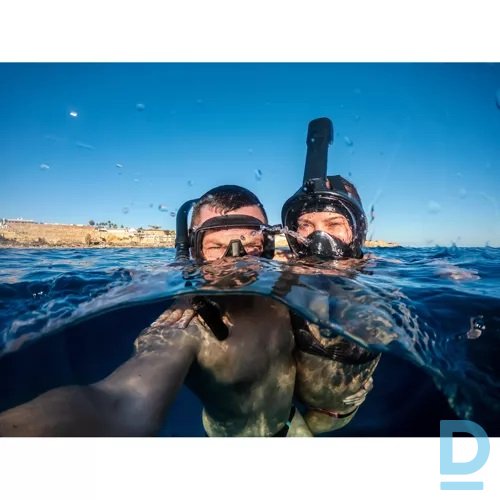 Snorkelēšanas sejas maska (niršanas maska) S/M (melna) (P23469)