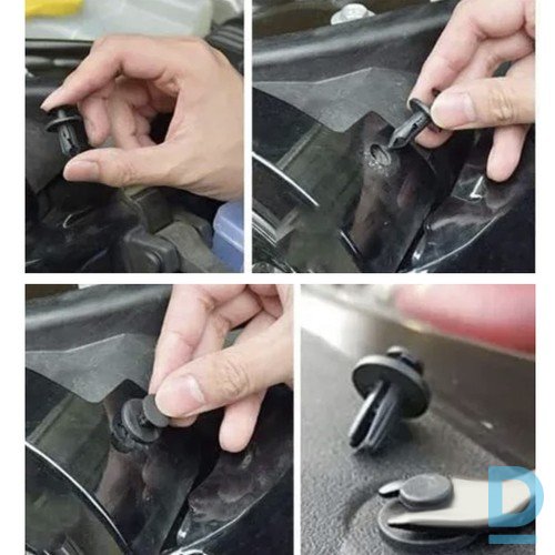 Auto klipšu komplekts + izvilkējs + auto apšuvumu noņēmēji (P24297)