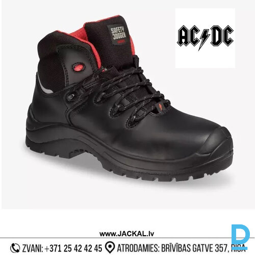 Darba Puszābaki Ādas Ūdensizturīgi ACDC X430 Safety Jogger S3 ESD SRC WR CI HRO DGUV 3 Fit system Metal Free Black BELGIUM Drošības Darba Apavi