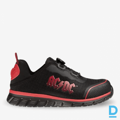 Darba Kurpes Vieglas Faster Closure System ACDC LIGERO2 Safety Jogger S1P ESD SRC Oil and Fuel Resistant Outsole Black Red BELGIUM Drošības Darba Apavi