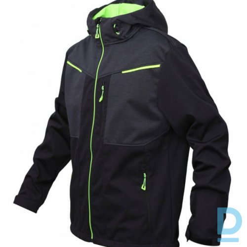 Darba Jakas Softshell Ūdensizturīgas TEXOR KJ Membrane TPU Waterproof Reflective Black Grey Drošības Darba Apģērbi Darba Jakas Softshell Ūdensizturīgas TEXOR KJ Membrane TPU Waterproof Reflective Black Grey Drošības Darba Apģērbi