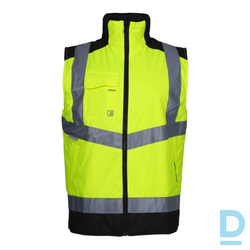 Darba Vestes Divpusēja HI-VIS WILEY Nine Worths Oxford Tech Water Repellent Reflective Neon Yellow FRANCE Drošības Darba Aizsargapģērbi Darba Vestes Divpusēja HI-VIS WILEY Nine Worths Oxford Tech Water Repellent Reflective Neon Yellow FRANCE Drošības Darba Aizsargapģērbi