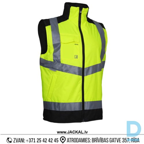 Darba Vestes Divpusēja HI-VIS WILEY Nine Worths Oxford Tech Water Repellent Reflective Neon Yellow FRANCE Drošības Darba Aizsargapģērbi