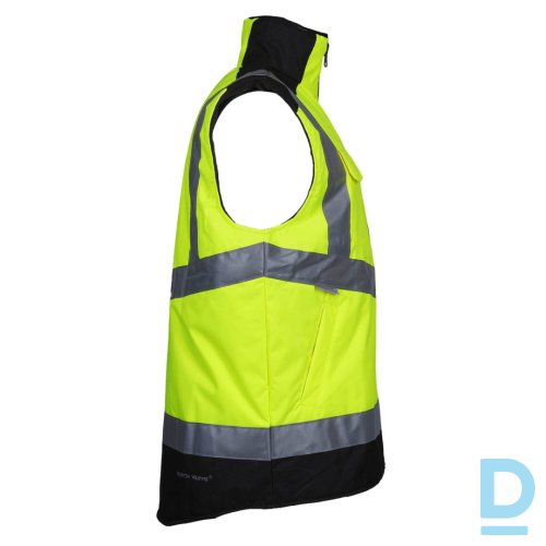 Darba Vestes Divpusēja HI-VIS WILEY Nine Worths Oxford Tech Water Repellent Reflective Neon Yellow FRANCE Drošības Darba Aizsargapģērbi Darba Vestes Divpusēja HI-VIS WILEY Nine Worths Oxford Tech Water Repellent Reflective Neon Yellow FRANCE Drošības Darba Aizsargapģērbi