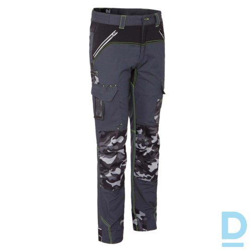 Darba Bikses Plānas Izturīgas STEVEN Nine Worths Stretch Flexi Ripstop High Back Oxford Tech Grey City FRANCE Darba Apģērbs