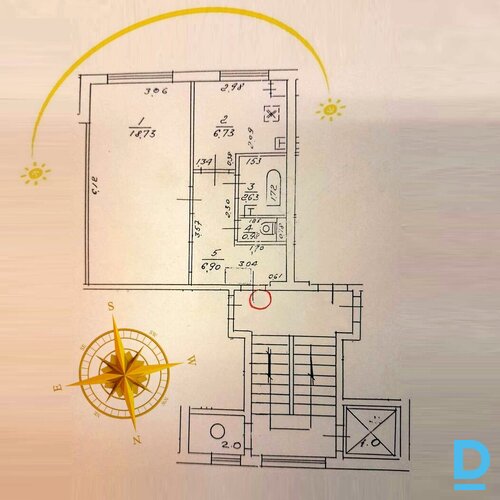 Pārdod dzīvokli Dzelzavas 35, 36m², 1 ist.