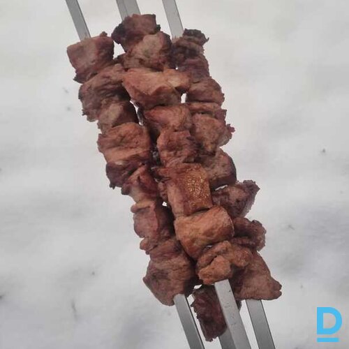 iesms grilēšanai nerūsējošā tērauda ar koka rokturi 50 cm