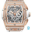 Pārdod Hublot Spirit of Big Bang King Gold White Pave 