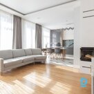 For sale an elegant 2-level 4-room apartment with a view of Lake Baltezers. Firs