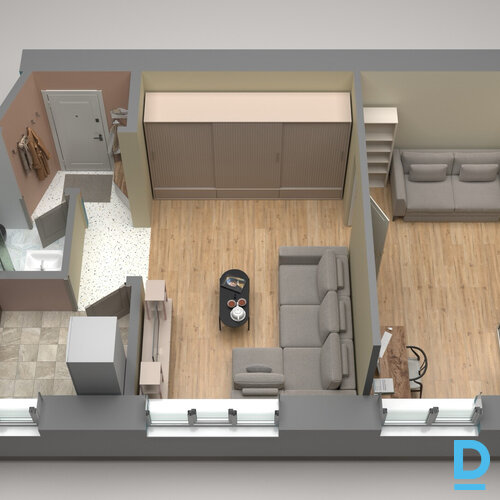 2 istabu dzīvoklis, Butļerova iela 4, Ķīmija, Daugavpils, Latvija.