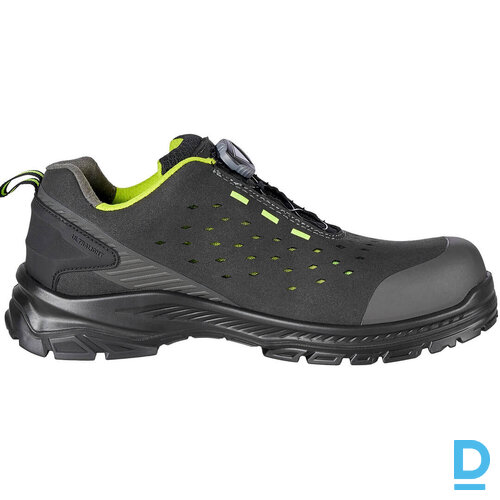 Pārdod Vīriešu darba apavi Darba Kurpes Vieglas Faster Closure System LEWIS STEPO S1PS SR FO PU FITGO Breathable Antistatic Black Neon Yellow Drošības Darba Apavi Specapavi Aizsargapavi