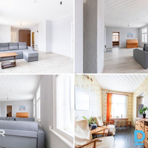 Pārdošanā 3-stāvu namīpašums ar 2600 m² zemes gabalu Mazsalacas centrā.Māja celt