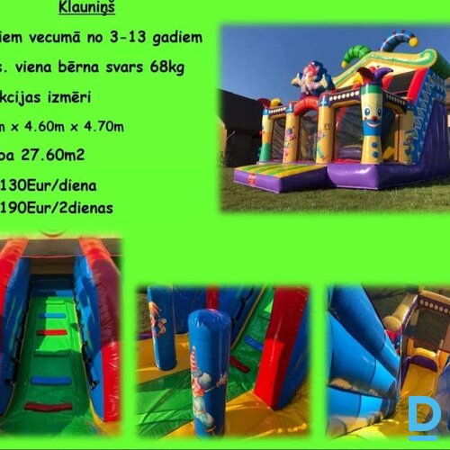 Iznomā piepūšamo atrakciju "Klauniņš"