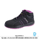 Darba Puszābaki Ādas Sievietēm VENUS Nine Worths S3 SRC ESD Water Repellent Antistatic For Womans Black FRANCE Drošības Darba Apavi Specapavi