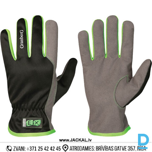 Darba Cimdi Sintētiskās Ādas AMARA Granberg Fearless Performance MacroSkin Pro Breathable Black Grey NORWAY Drošības Darba Apģērbi Aksesuāri