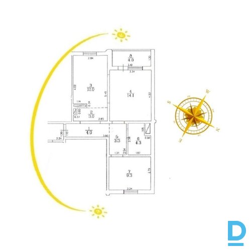 Pārdod dzīvokli Celtnieku 6b, 54m², 2 ist.