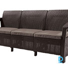 KETER CORFU LOVE SEAT MAX trīsvietīgais dīvāns, brūns