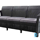 KETER CORFU LOVE SEAT MAX trīsvietīgais dīvāns, pelēks