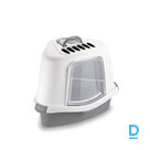 Cat litter box Sprint Corner Plus 56x40x40cm white/grey (2196822)