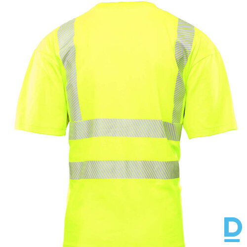 Darba T Krekls HI-VIS UPDATED FLASH Brixton Work T Shirt Reflective Elestic Safety Workwear Orange Black Drošības Darba Apģērbs Specapģērbs
