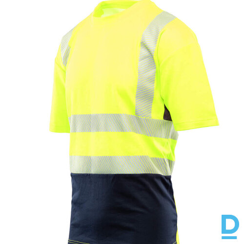 Darba T Krekls HI-VIS UPDATED FLASH Brixton Work T Shirt Reflective Elestic Safety Workwear Orange Black Drošības Darba Apģērbs Specapģērbs