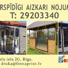 Izgatavojam caurspīdīgas sienas nojumēm, PVC tentus, pārsegus, veicam audumu remontu.