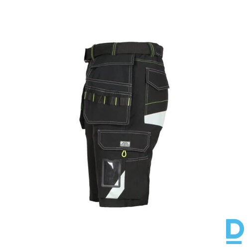 Darba Šorti ar Nokarenām Kabatām Plāni CLASSIC4DYNAMIC Spandex 4 Way Stretch Reflective Softshell Black Drošības Darba Apģērbs Specapģērbs Aizsargapģērbs
