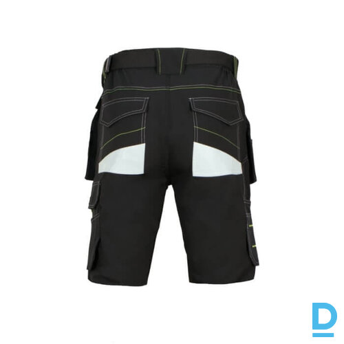 Darba Šorti ar Nokarenām Kabatām Plāni CLASSIC4DYNAMIC Spandex 4 Way Stretch Reflective Softshell Black Drošības Darba Apģērbs Specapģērbs Aizsargapģērbs