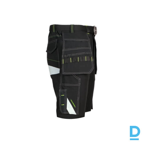 Darba Šorti ar Nokarenām Kabatām Plāni CLASSIC4DYNAMIC Spandex 4 Way Stretch Reflective Softshell Black Drošības Darba Apģērbs Specapģērbs Aizsargapģērbs
