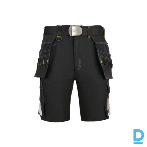 Darba Šorti ar Nokarenām Kabatām Plāni CLASSIC4DYNAMIC Spandex 4 Way Stretch Reflective Softshell Black Drošības Darba Apģērbs Specapģērbs Aizsargapģērbs