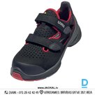 Darba Sandeles Kurpes 1 G2 UVEX S1P ESD SRC Ultra Lightweight Xenova Clima Zone Velcro Black Red GERMANY Drošības Darba Apavi Specapavi Aizsargapavi