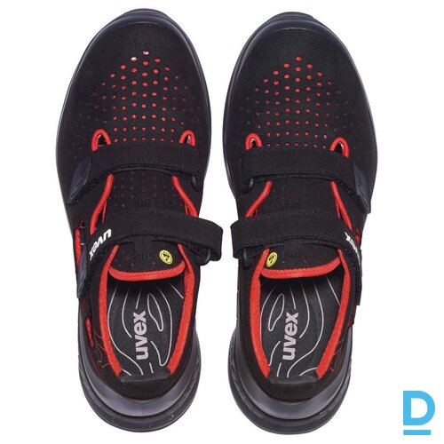 Darba Sandeles Kurpes 1 G2 UVEX S1P ESD SRC Ultra Lightweight Xenova Clima Zone Velcro Black Red GERMANY Drošības Darba Apavi Specapavi Aizsargapavi Darba Sandeles Kurpes 1 G2 UVEX S1P ESD SRC Ultra Lightweight Xenova Clima Zone Velcro Black Red GERMANY Drošības Darba Apavi Specapavi Aizsargapavi