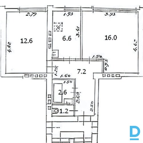 Pārdod dzīvokli Lauku ielā 58, 46.3m², 2 ist.