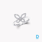 For sale Graff Mini Butterfly Silhouette Diamond Ring 