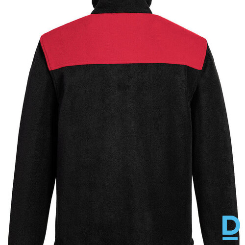 Darba Jaka Flīsa PW270 PORTWEST Anti Scratch Design Anti Pill Black Red IRELAND Drošības Darba Apģērbi Specapģērbi Aizsargapģērbi
