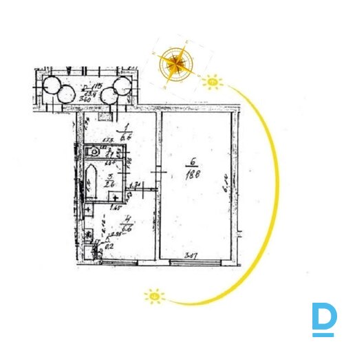 Pārdod dzīvokli Enerģētiķu 6, 36m², 1 ist.